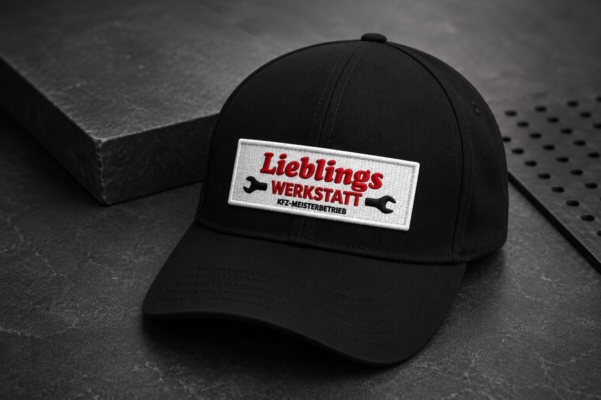 Cap mit Lieblingswerkstatt-Patch