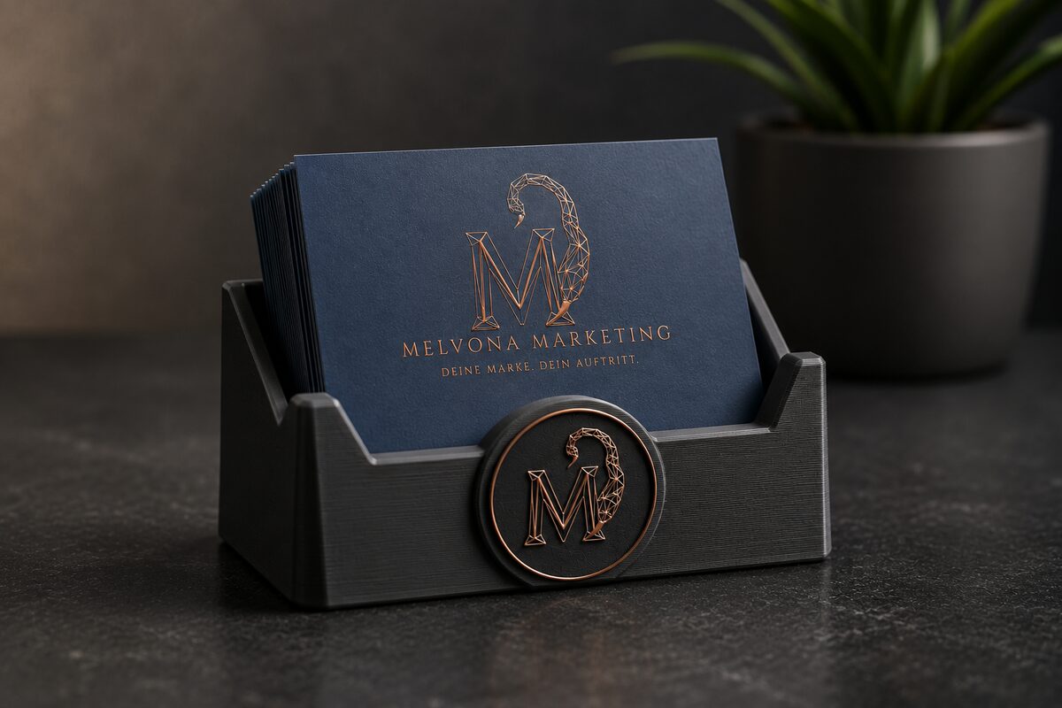 Kartenhalter mit Melvona-Logo